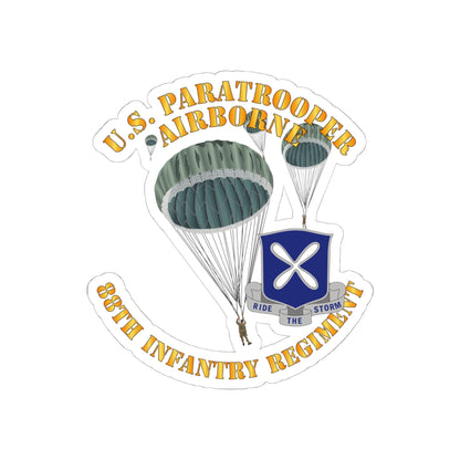 Kiss-Cut Stickers - Army - US Paratrooper - 88th Infantry Regiment X 300