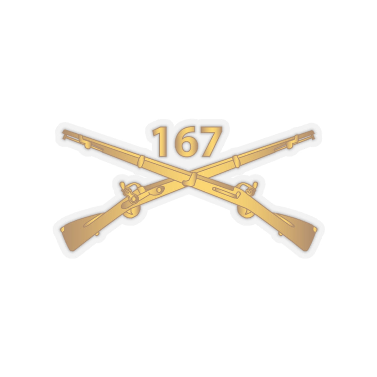Kiss-Cut Stickers - Army - 167th Infantry Regiment - Inf Branch wo Txt X 300
