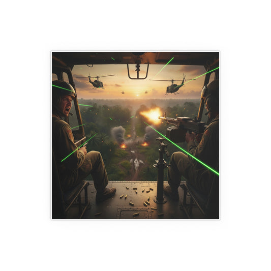 Indoor and Outdoor Silk Posters - VIetnam Hot LZ from Side Door