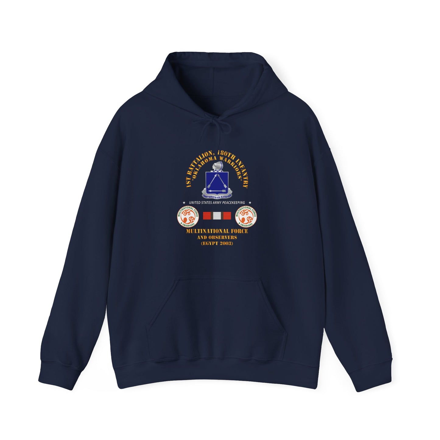 Unisex Heavy Blend™ Hooded Sweatshirt - Army - 1st Battalion, 180th Infantry Regiment -  MFO Egypt 2003 X 300