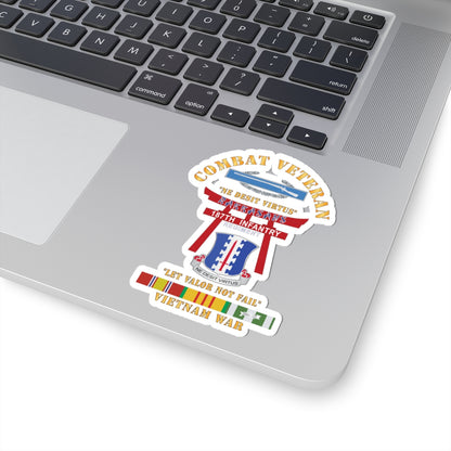 Kiss-Cut Stickers - Army - Combat Veteran - 187th Infantry Regiment - Torii, Rakkasans, Let Valor Not Fail, English, Latin w CIB w VN SVC X 300