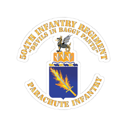 Kiss-Cut Stickers - Army - COA - 504th Infantry Regiment