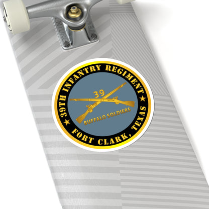Kiss-Cut Stickers - Army - 39th Infantry Regiment - Buffalo Soldiers - Fort Clark, TX w Inf Branch
