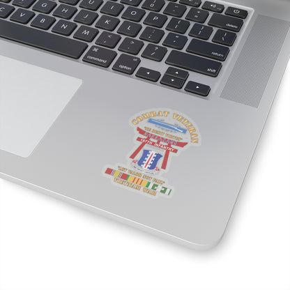 Kiss-Cut Stickers - Army - Combat Veteran - 187th Infantry Regiment - Torii, Rakkasans, Let Valor Not Fail, English, Latin w CIB w VN SVC X 300