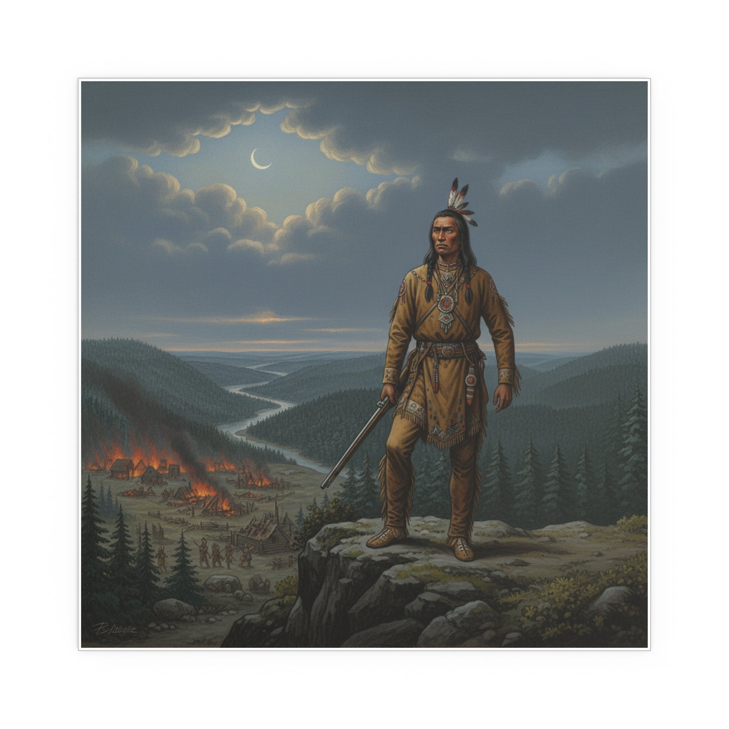 Indoor and Outdoor Silk Posters - The Last Mohican