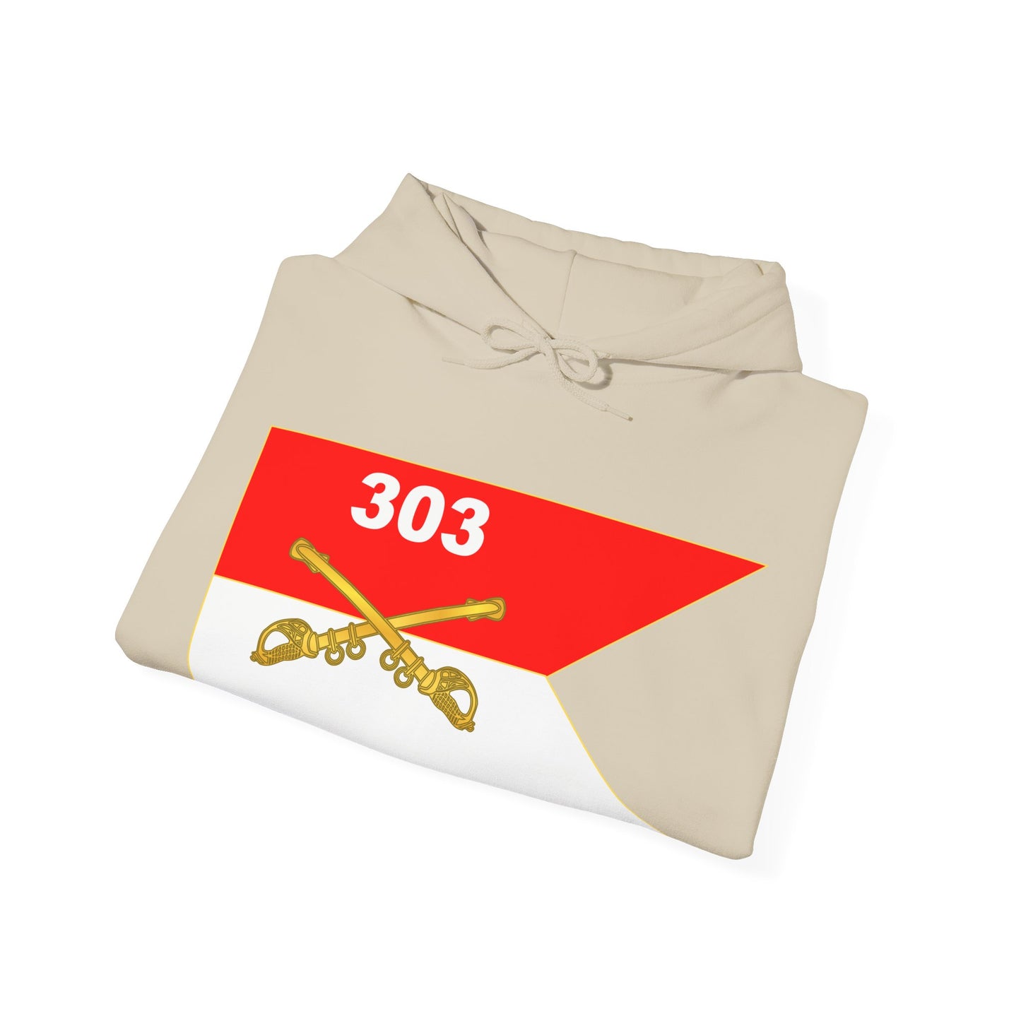 Unisex Heavy Blend™ Hooded Sweatshirt - Army - 303rd Armored Cavalry Regiment - Guidon