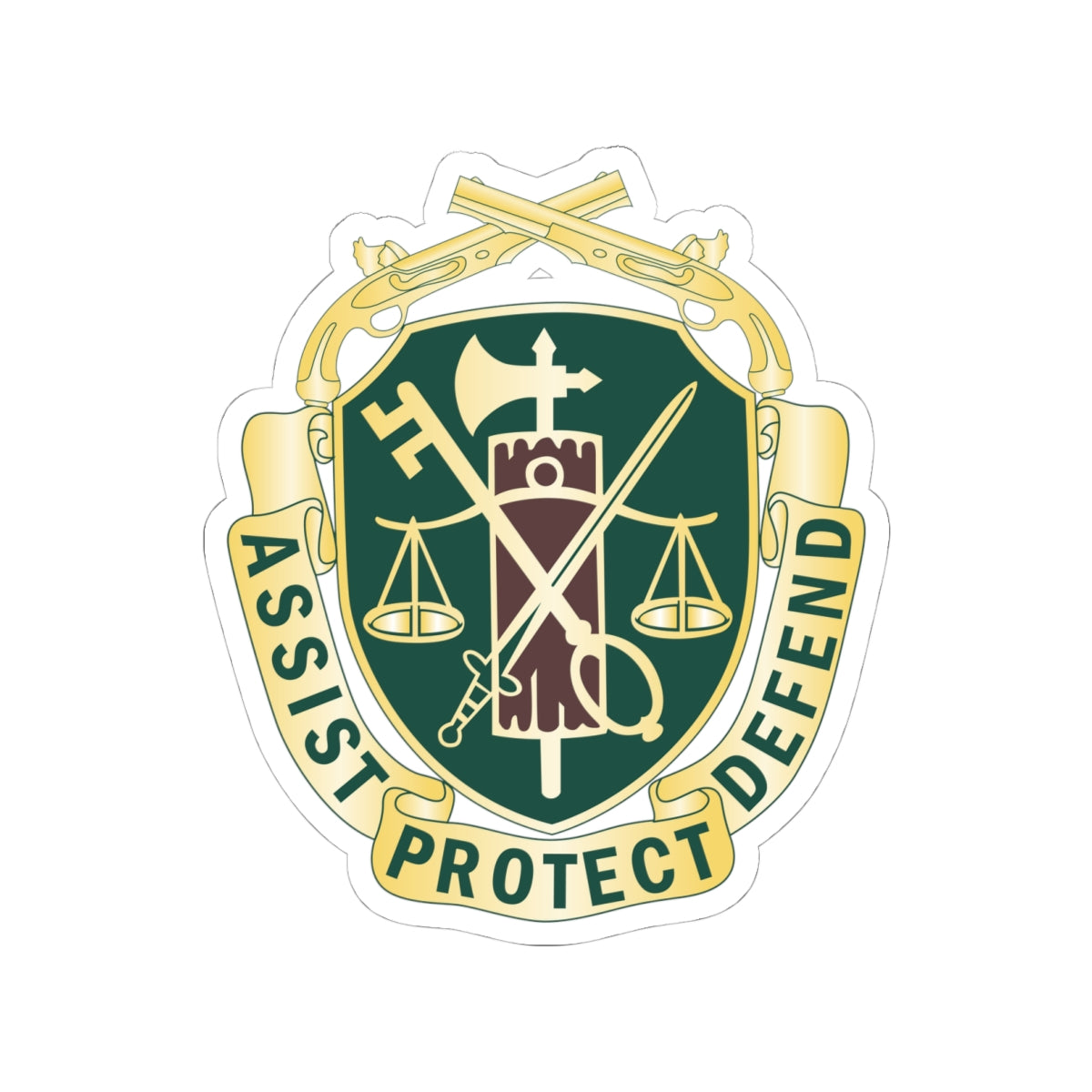 Kiss-Cut Stickers - Military Police Corps Regimental DUI wo Txt