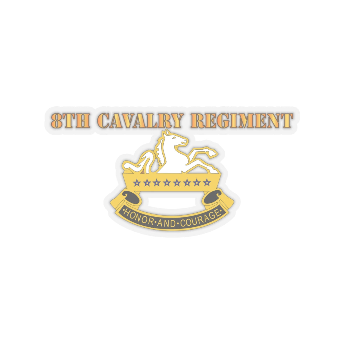 Kiss-Cut Stickers - Army - 8th Cavalry Regiment