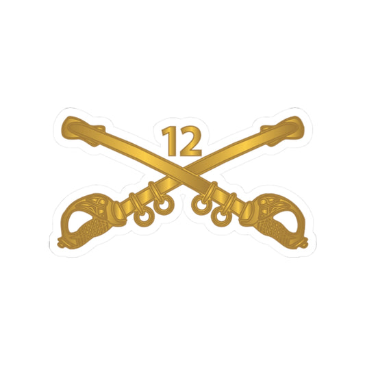 Kiss-Cut Stickers - Army - 12th Cavalry Branch wo Txt X 300