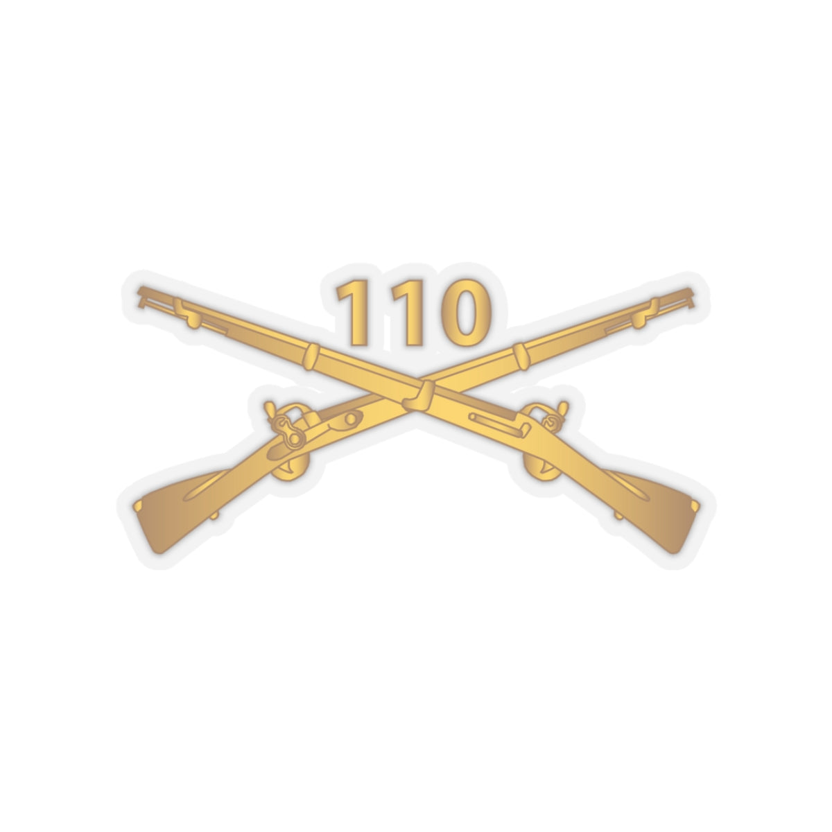 Kiss-Cut Stickers - Army - 110th Infantry Regiment - Inf Branch wo Txt X 300