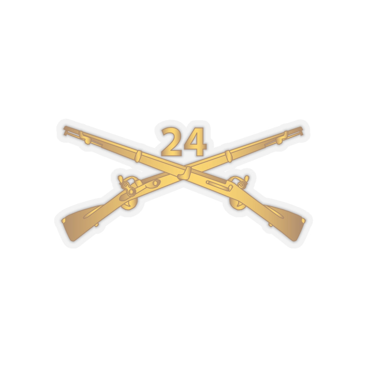Kiss-Cut Stickers - Army - 24th Infantry Regiment Branch wo Txt
