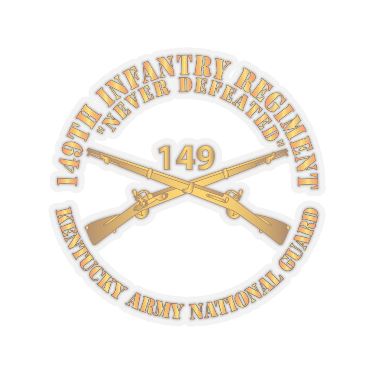 Kiss-Cut Stickers - Army -  149th Infantry Regiment - KYARNG - Branch X 300