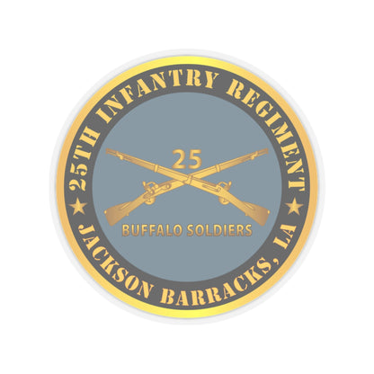Kiss-Cut Stickers - Army - 25th Infantry Regiment - Jackson Barracks, LA - Buffalo Soldiers w Inf Branch
