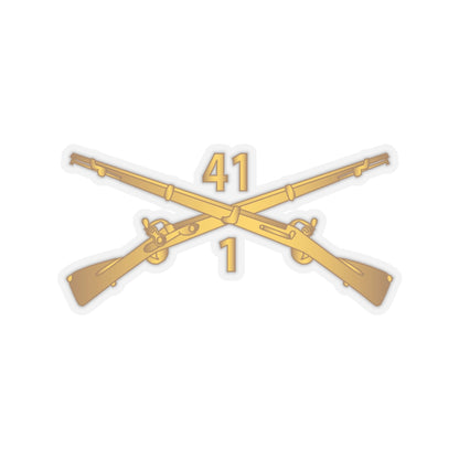 Kiss-Cut Stickers - Army - 1st Bn 41st  Infantry wo Txt X 300 - Hat