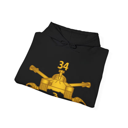 Unisex Heavy Blend™ Hooded Sweatshirt - Army - 3rd Bn 34th Armor - Armor Branch wo Txt