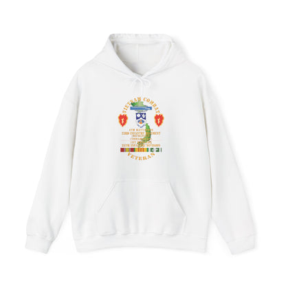 Unisex Heavy Blend™ Hooded Sweatshirt - Army - Vietnam Combat Infantry Veteran w 4th Bn 23rd Infantry (Mech) - Tomahawks) - 25th ID SSI X 300