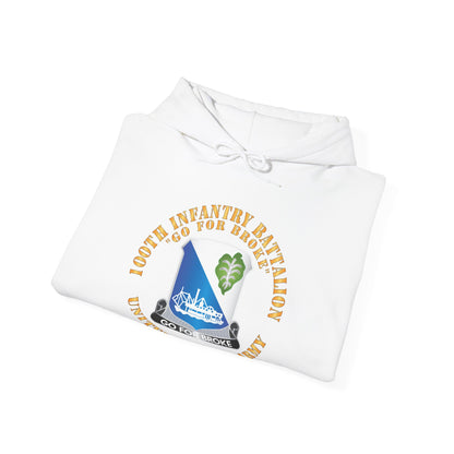 Unisex Heavy Blend™ Hooded Sweatshirt - Army - 100th Infantry Battalion - DUI - Go for Broke X 300