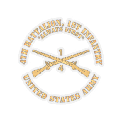 Kiss-Cut Stickers - Army - 4th Battalion, 1st Infantry Regiment Branch - Always First - US Army X 300