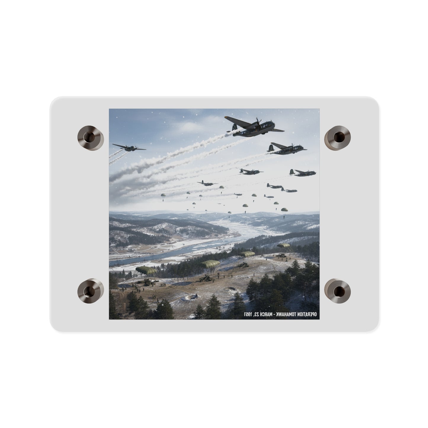 Acrylic Wall Art Panel - Operation Tomahawk - 187th Regimental Combat Team