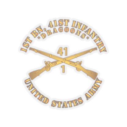 Kiss-Cut Stickers - Army - 1st Bn, 41st Infantry - Dragoons
