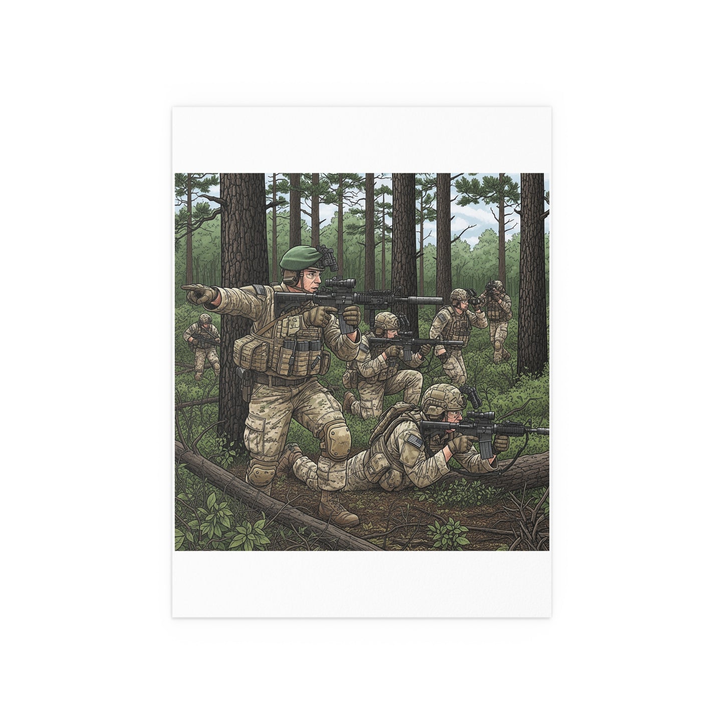 Indoor and Outdoor Silk Posters - Special Forces training at McKall