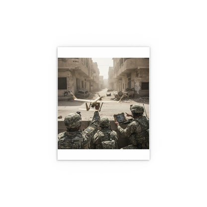 Indoor and Outdoor Silk Posters - UAV Raven in Iraq war