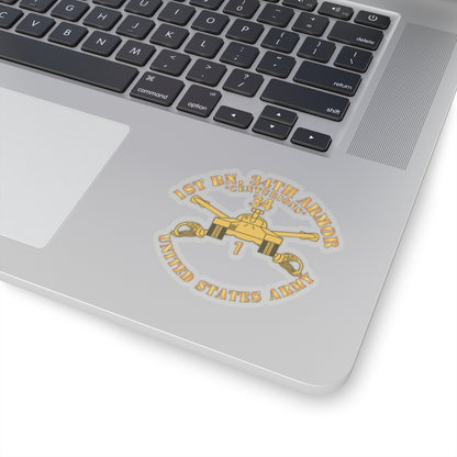 Kiss-Cut Stickers - Army - 1st Bn, 34th Armor - Centurions  - Armor Branch