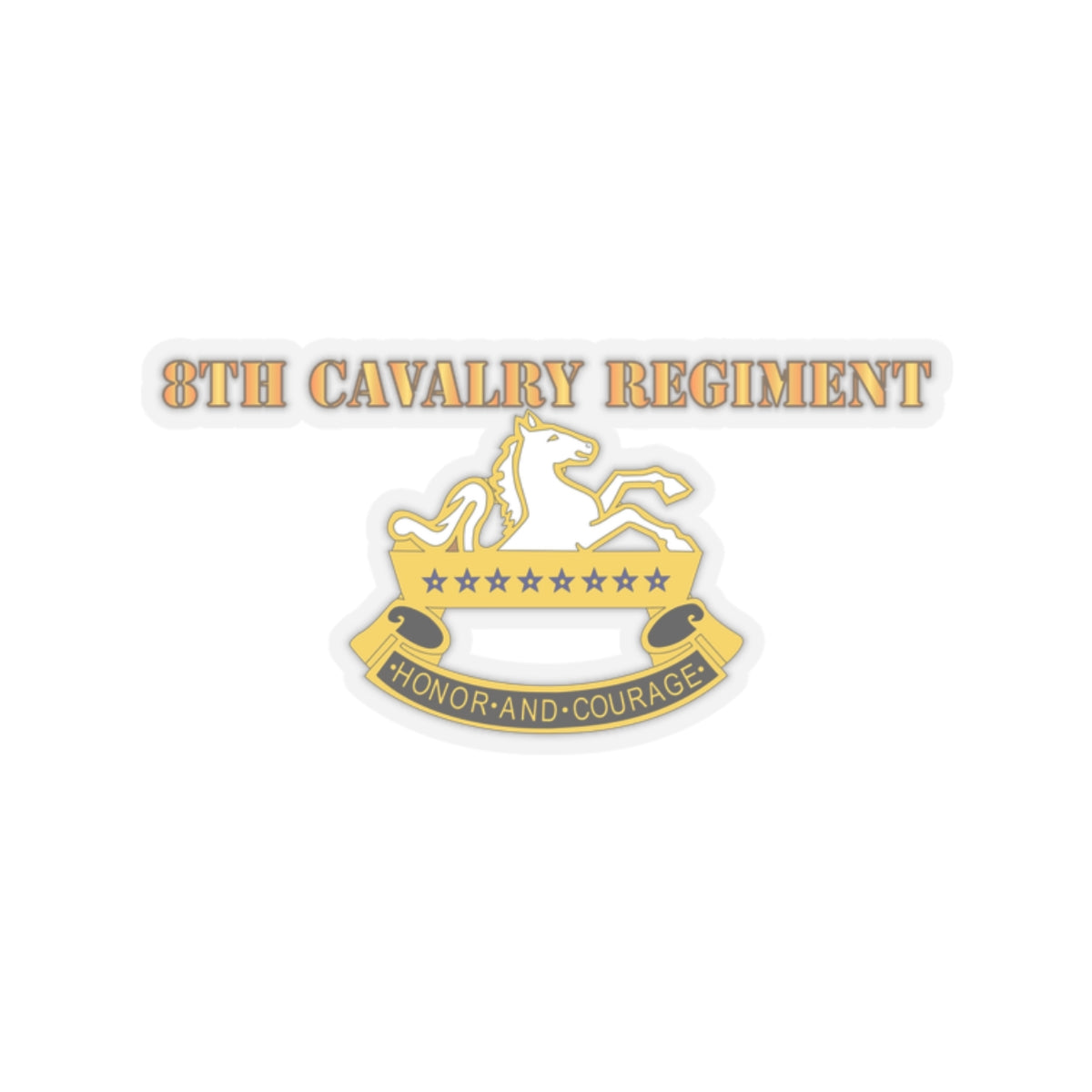 Kiss-Cut Stickers - Army - 8th Cavalry Regiment