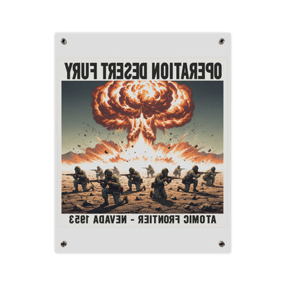 Acrylic Wall Art Panel - Atomic Testing in Nevada Desert Operation Fury