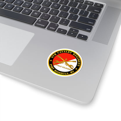 Kiss-Cut Stickers - Army - 9th Cavalry Regiment - Fort Missoula,  MT - Buffalo Soldiers w Cav Branch