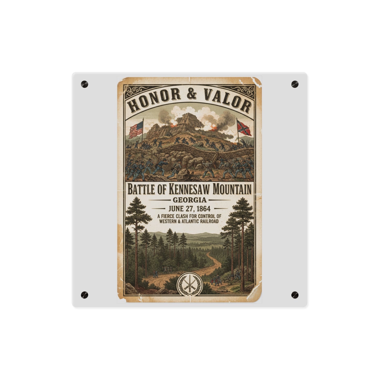 Acrylic Wall Art Panel - Battle of Kennesaw Mountain