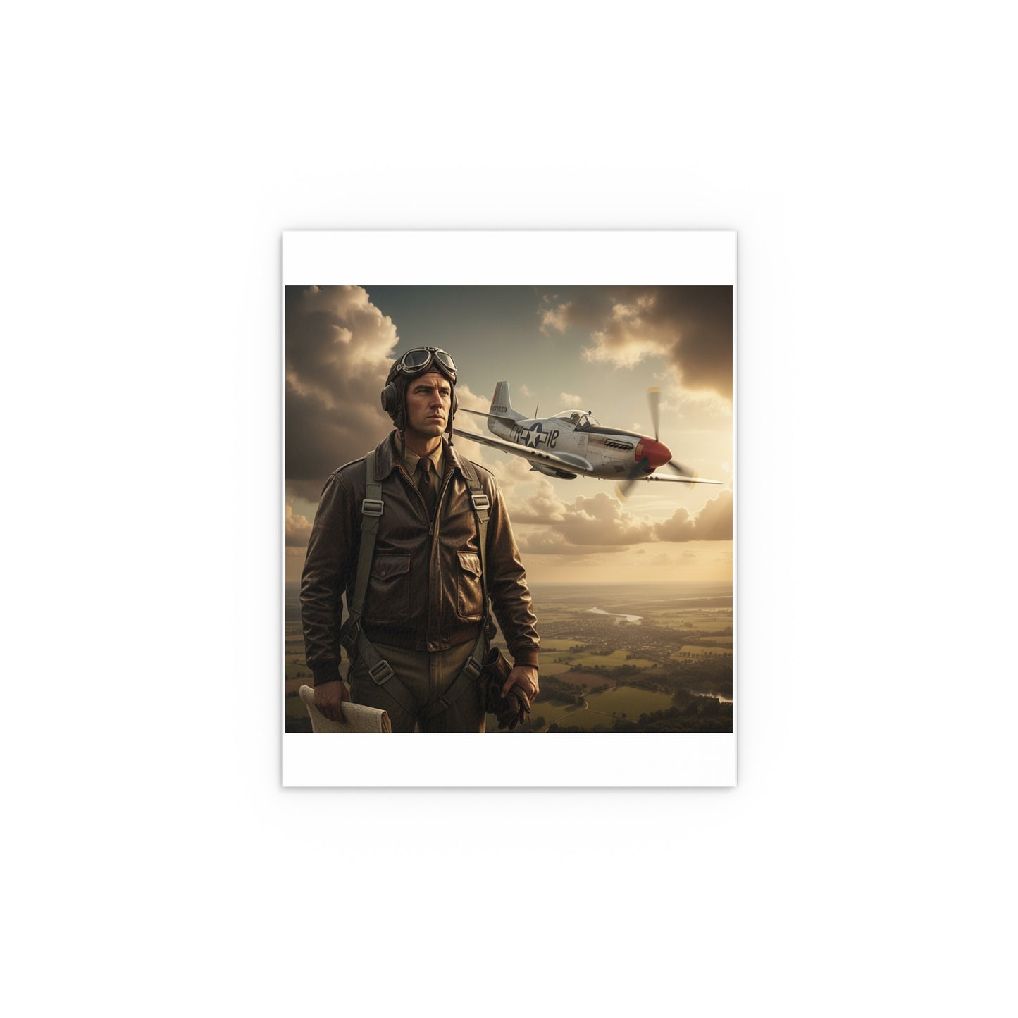 Indoor and Outdoor Silk Posters - Army Air Corps Pilot