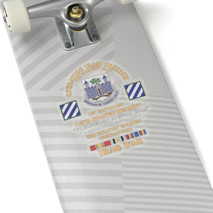 Kiss-Cut Stickers -  Army -  Operation Iraqi Freedom, 1st Bn, 118th  Infantry Regiment - 3rd Inf Division w IRAQ SVC