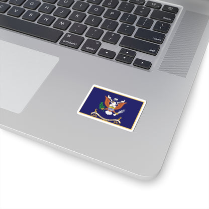 Kiss-Cut Stickers - Army - Regimental Colors - 7th Infantry Regiment  - WILLING AND ABLE - Flag w Fringe X 300