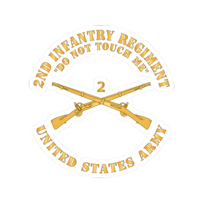 Kiss-Cut Stickers - Army - 2nd  Infantry Regiment Branch - Do Not Touch Me - US Army