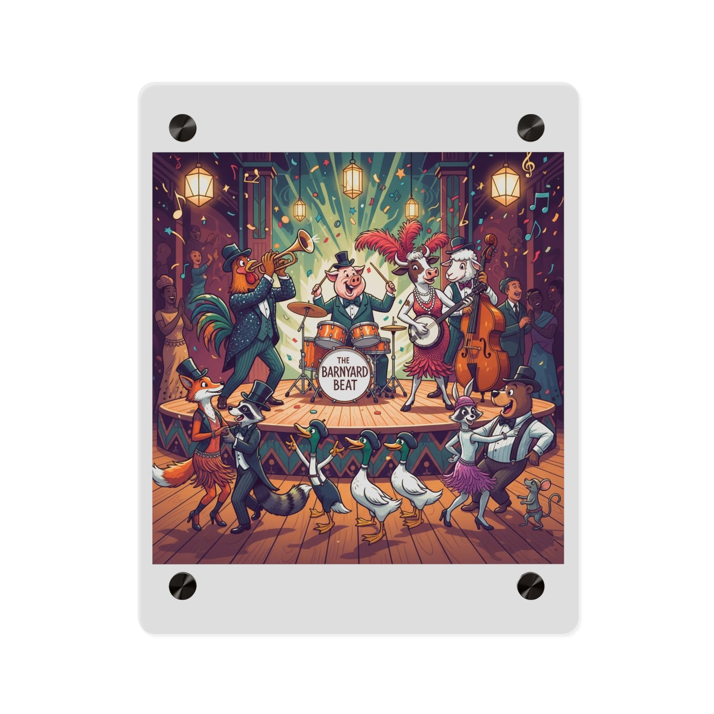 Acrylic Wall Art Panel - Farm Band Dance