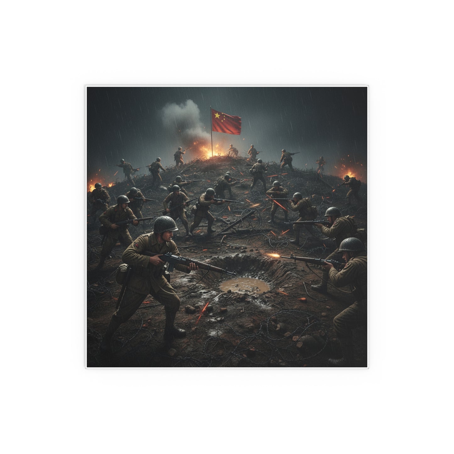 Indoor and Outdoor Silk Posters - PorkChop Hill - Korean War