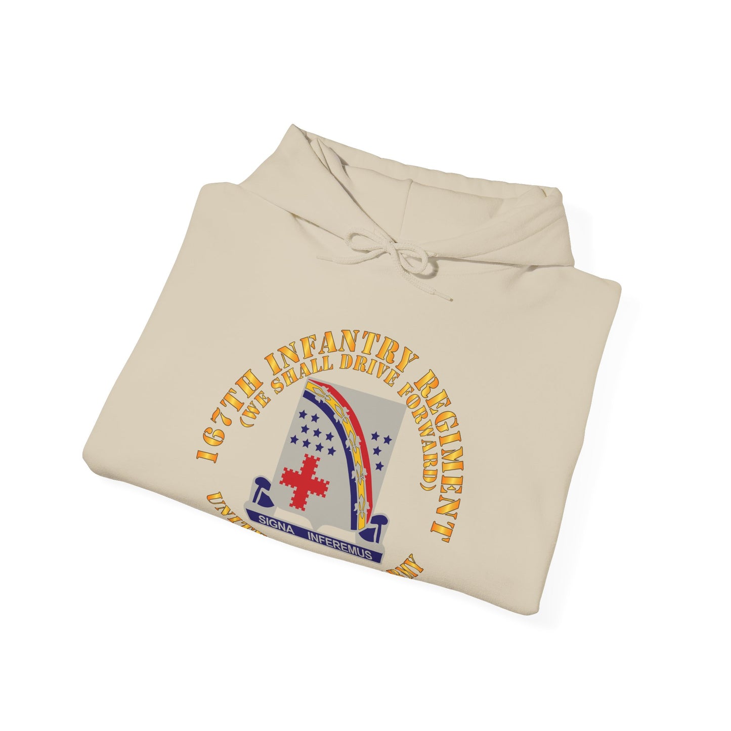 Unisex Heavy Blend™ Hooded Sweatshirt - Army -167th Infantry Regiment - We shall Drive Forward - DUI  X 300