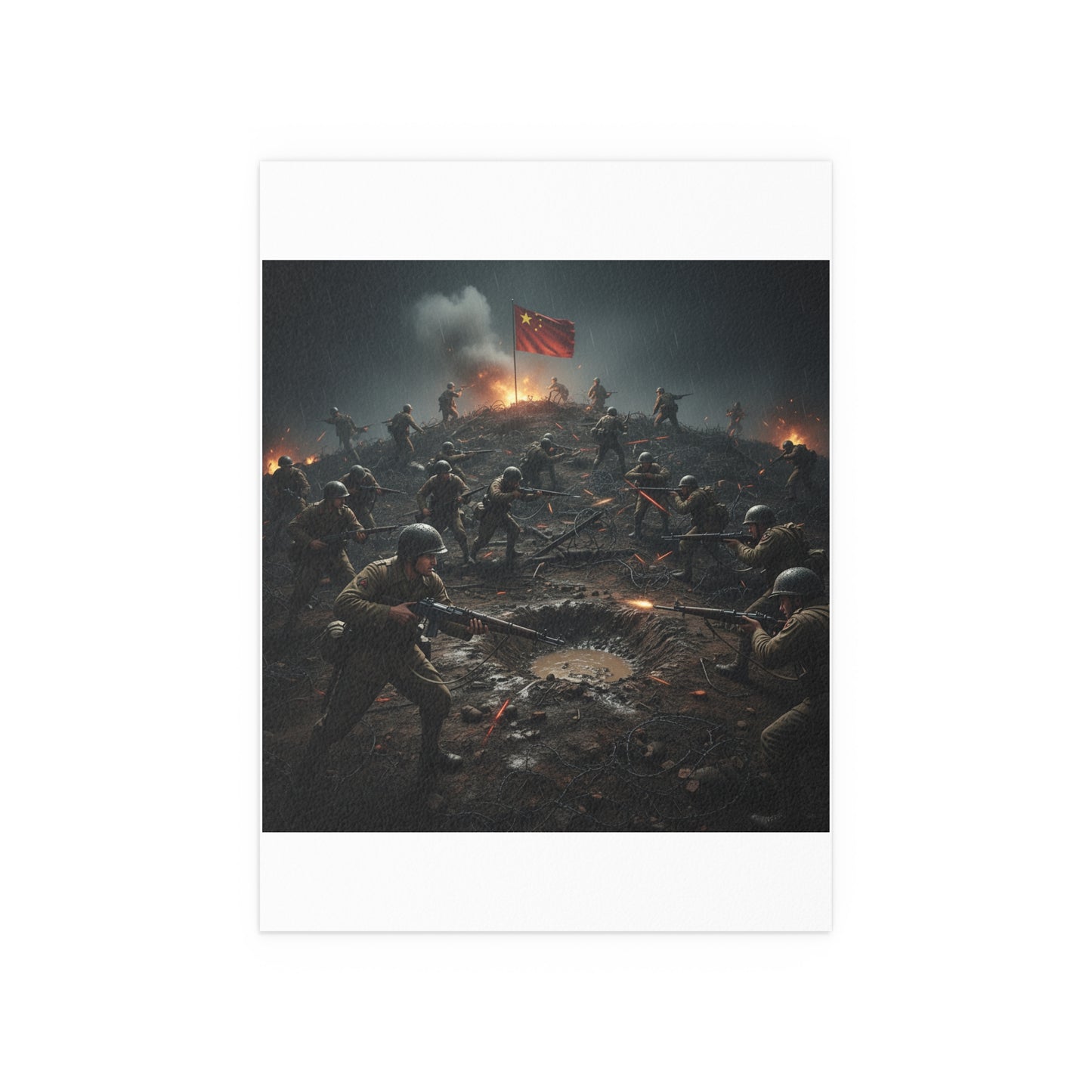 Indoor and Outdoor Silk Posters - PorkChop Hill - Korean War