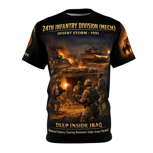 24th Infantry Division "Deep Inside Iraq" Tribute Tee — Operation Desert Storm