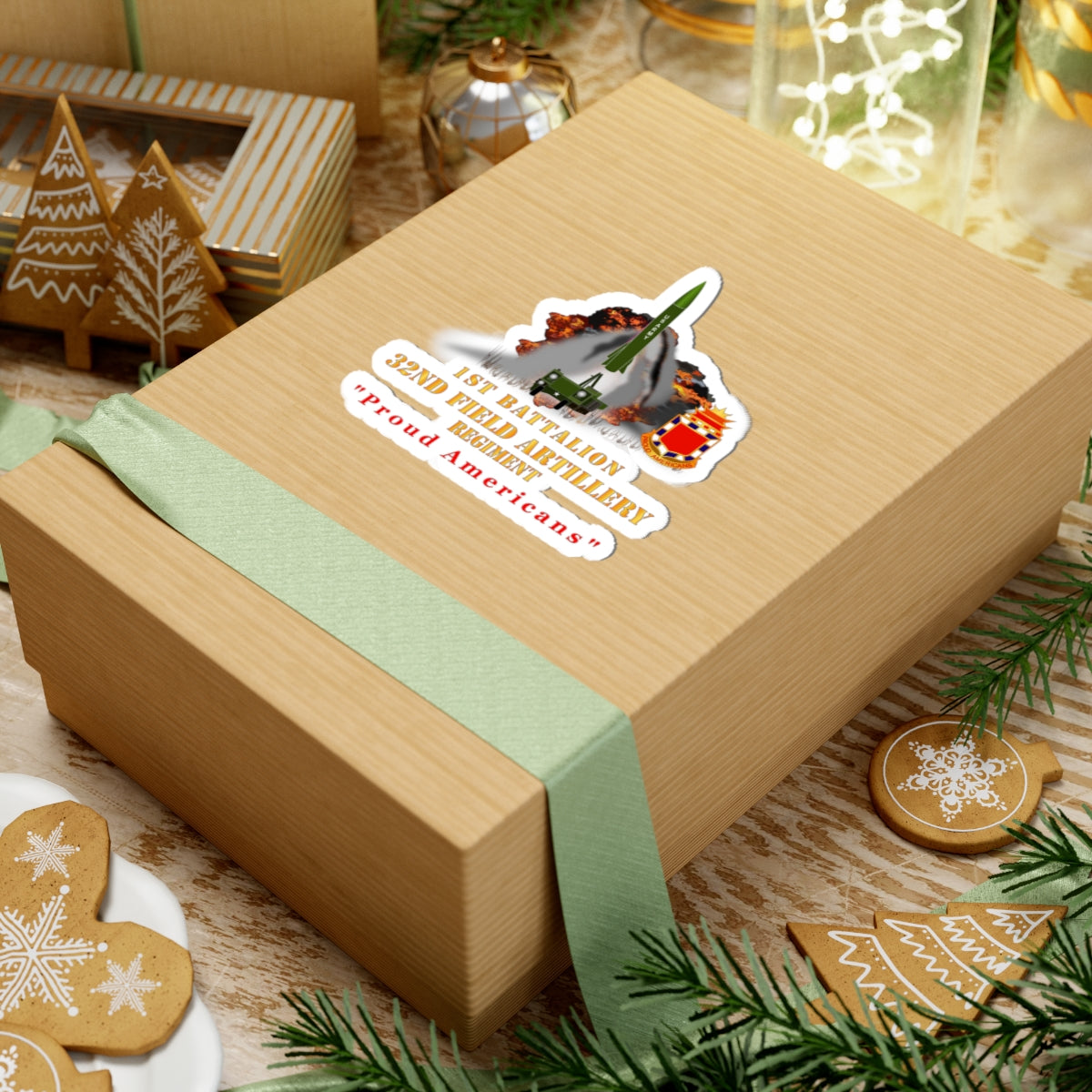 Kiss-Cut Stickers - Army -  1st Bn, 32nd FAR, Proud Americans - MGM 52 - Lance  - Short X 300