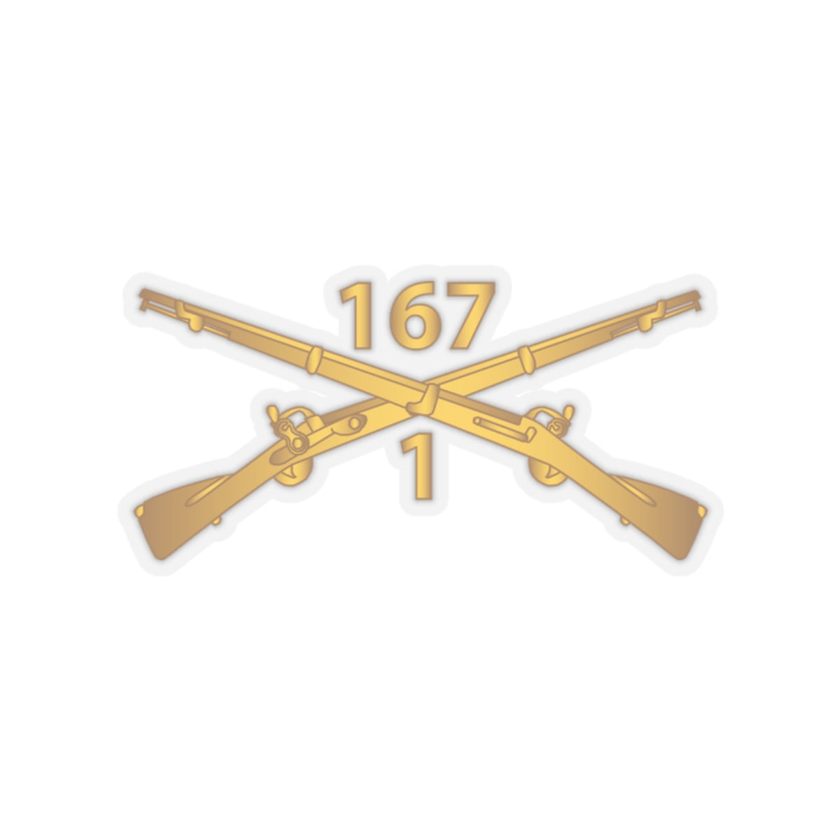 Kiss-Cut Stickers - Army - 1st Batalion, 167th Infantry Regiment - Inf Branch wo Txt X 300