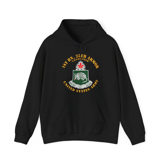 Unisex Heavy Blend™ Hooded Sweatshirt - Army - 1st Bn, 35th Armor - Conqueror - DUI - V1 X 300