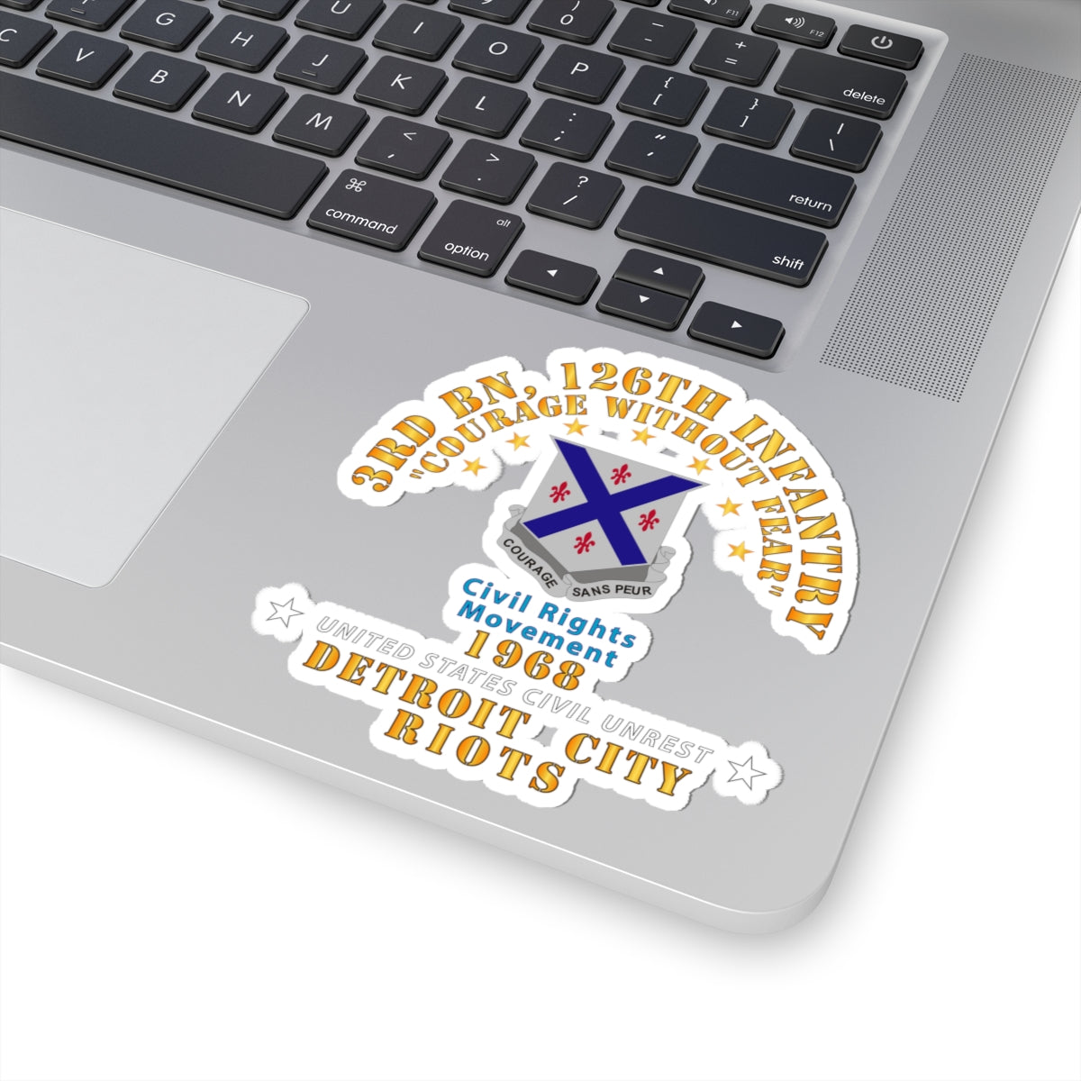 Kiss-Cut Stickers - Army - 3rd Bn 126th Infantry Detroit City Riots 1968 - Civil Rights Movement