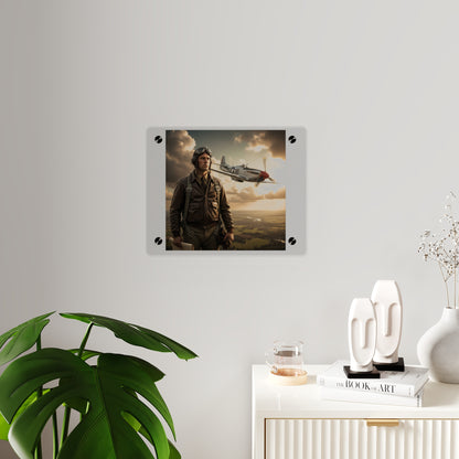 Acrylic Wall Art Panel - Army Air Corps Pilot