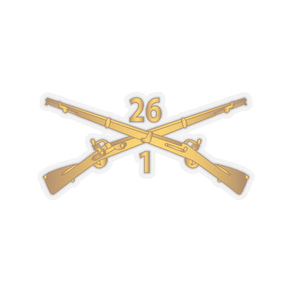 Kiss-Cut Stickers - Army - 1st Bn 26th Infantry Regiment - w Infantry Br wo Txt X 300