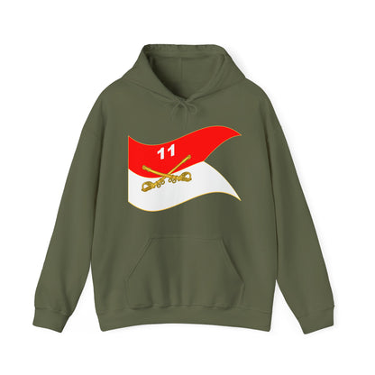 Unisex Heavy Blend™ Hooded Sweatshirt - Army - 11th Armored Cavalry Regiment Guidon Waving X 300