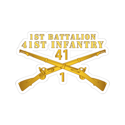 Kiss-Cut Stickers - Army - 1st Bn 41st  Infantry X 300 - Hat