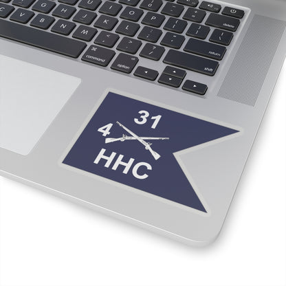 Kiss-Cut Stickers - Army - HHC,  4th Battalion, 31st Infantry Regiment - Guidon X 300