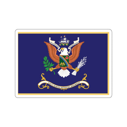 Kiss-Cut Stickers - Army - Regimental Colors - 69th Infantry Regiment  - GENTLE WHEN STROKED - FIERCE WHEN PROVOKED Flag w Fringe X 300